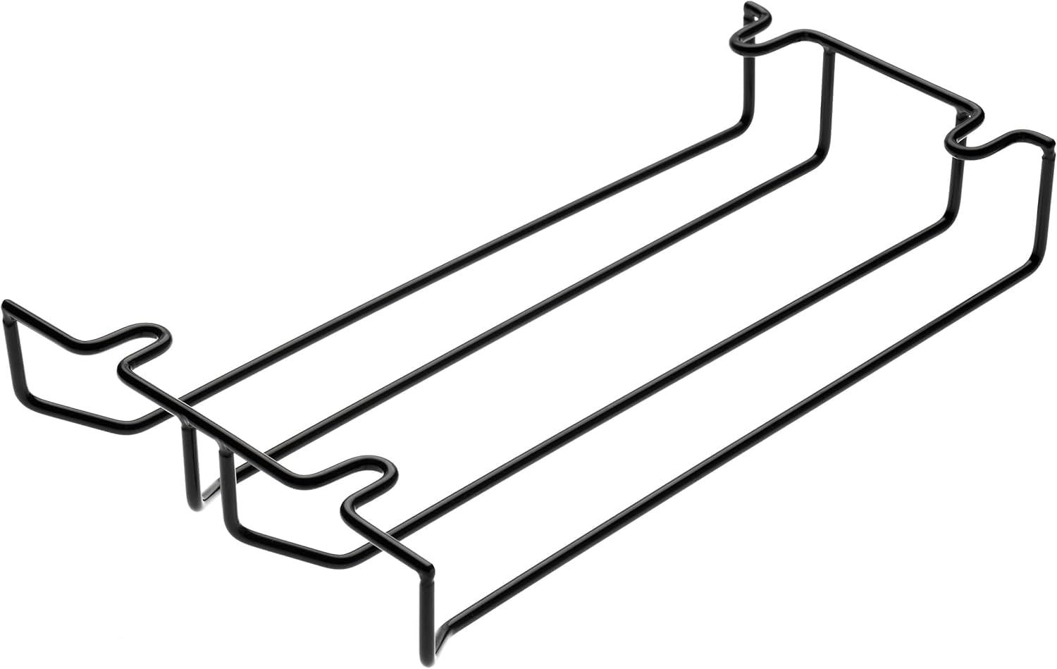 Vardesign Colgador para Copas Soporte Bajo Balda de Mueble y Armario de Cocina Sujeción por Tornillos Lacado (Negro)