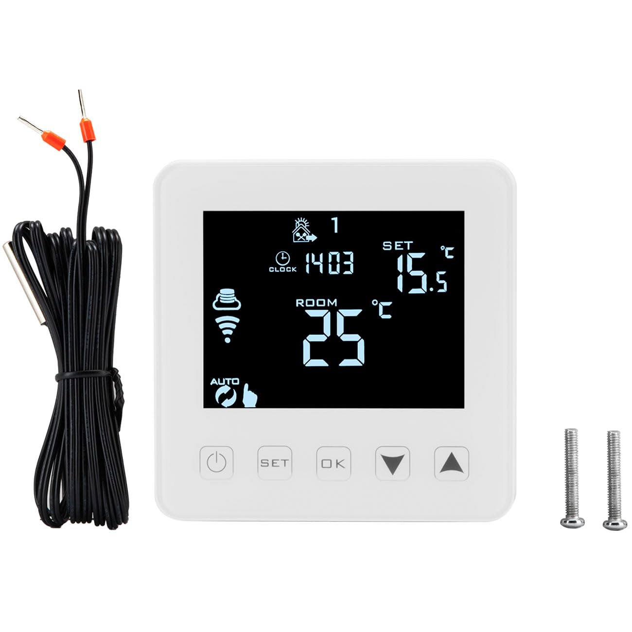 Intelligentes WLAN-Thermostat Unterputz für Fussbodenheizung: App-, Sprach- & Touch-Steuerung, Siri/Alexa/GA – Komfortabel & energieeffizient