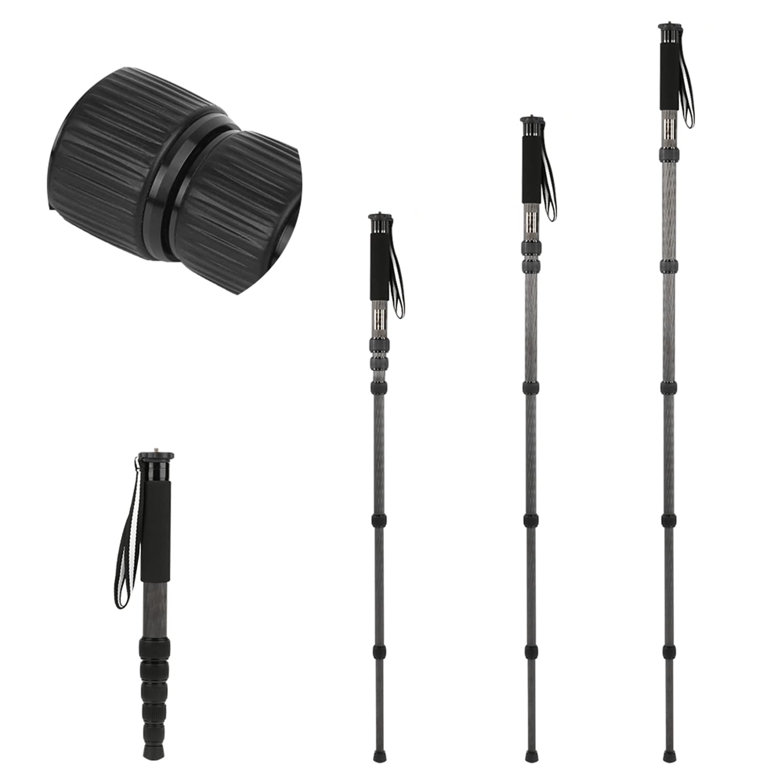 Dpofirs Trépied pour Appareil Photo, Support Portable en Fibre de Carbone