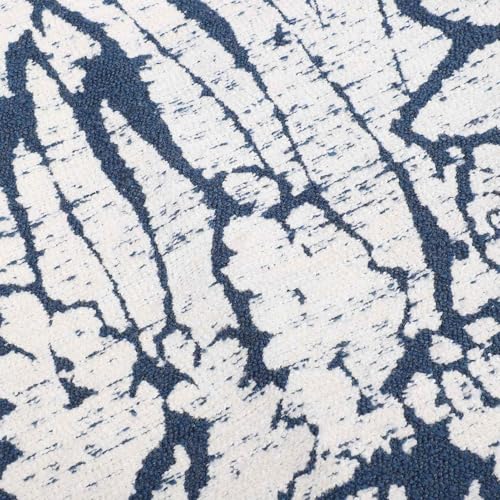 Housses de coussin de qualité supérieure style bohème chic blanc bleu finitions soignées - 8
