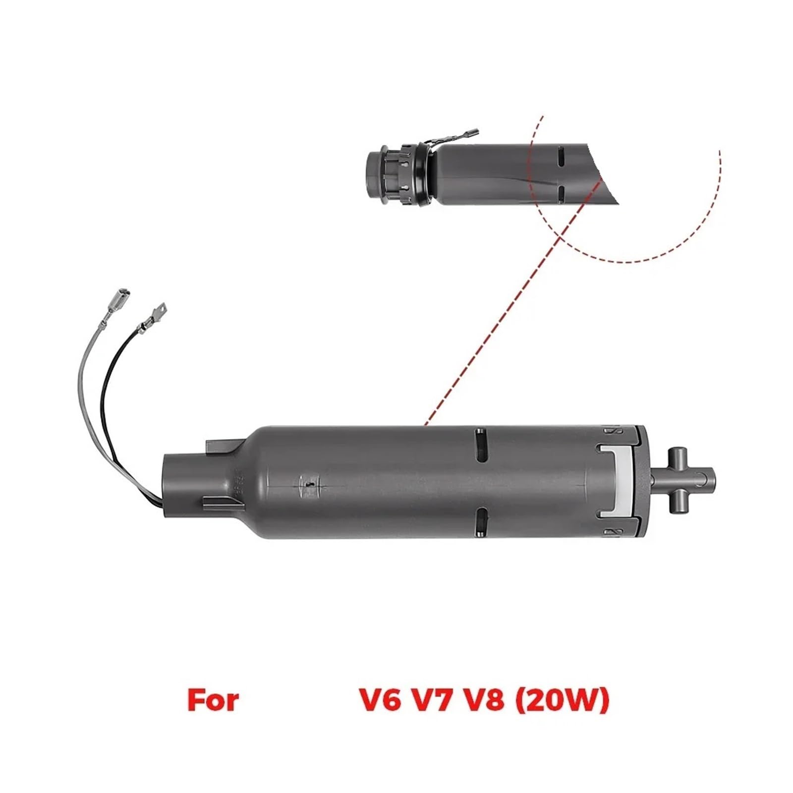 Moteur de buse à rouleau en velours doux, compatible avec Dyson