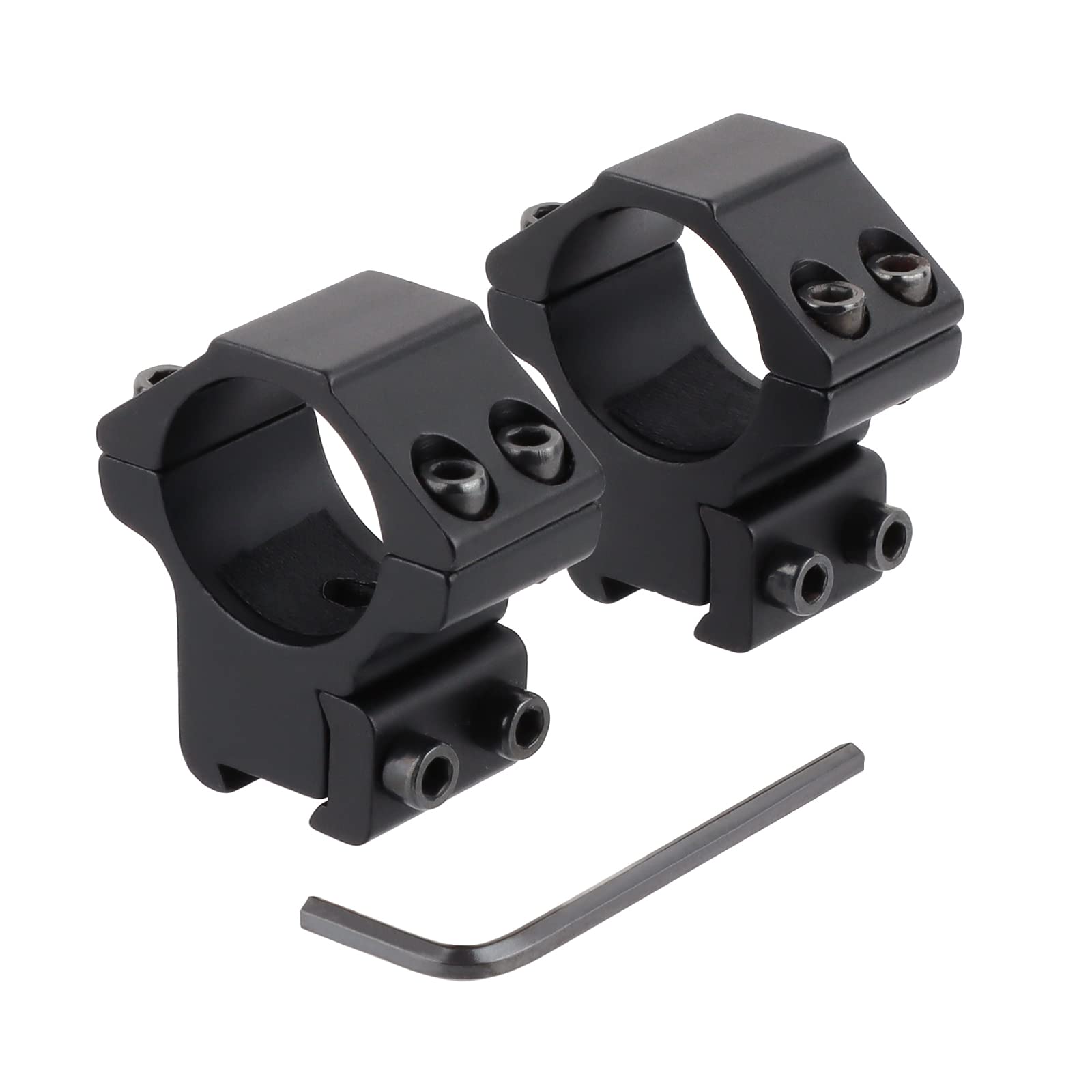 Anillos de Montaje, Adaptador de Anillos de Alcance de Perfil bajo táctico de 25,4mm, Compatible con riel de Cola de Milano de 11mm para Deportes al Aire Libre