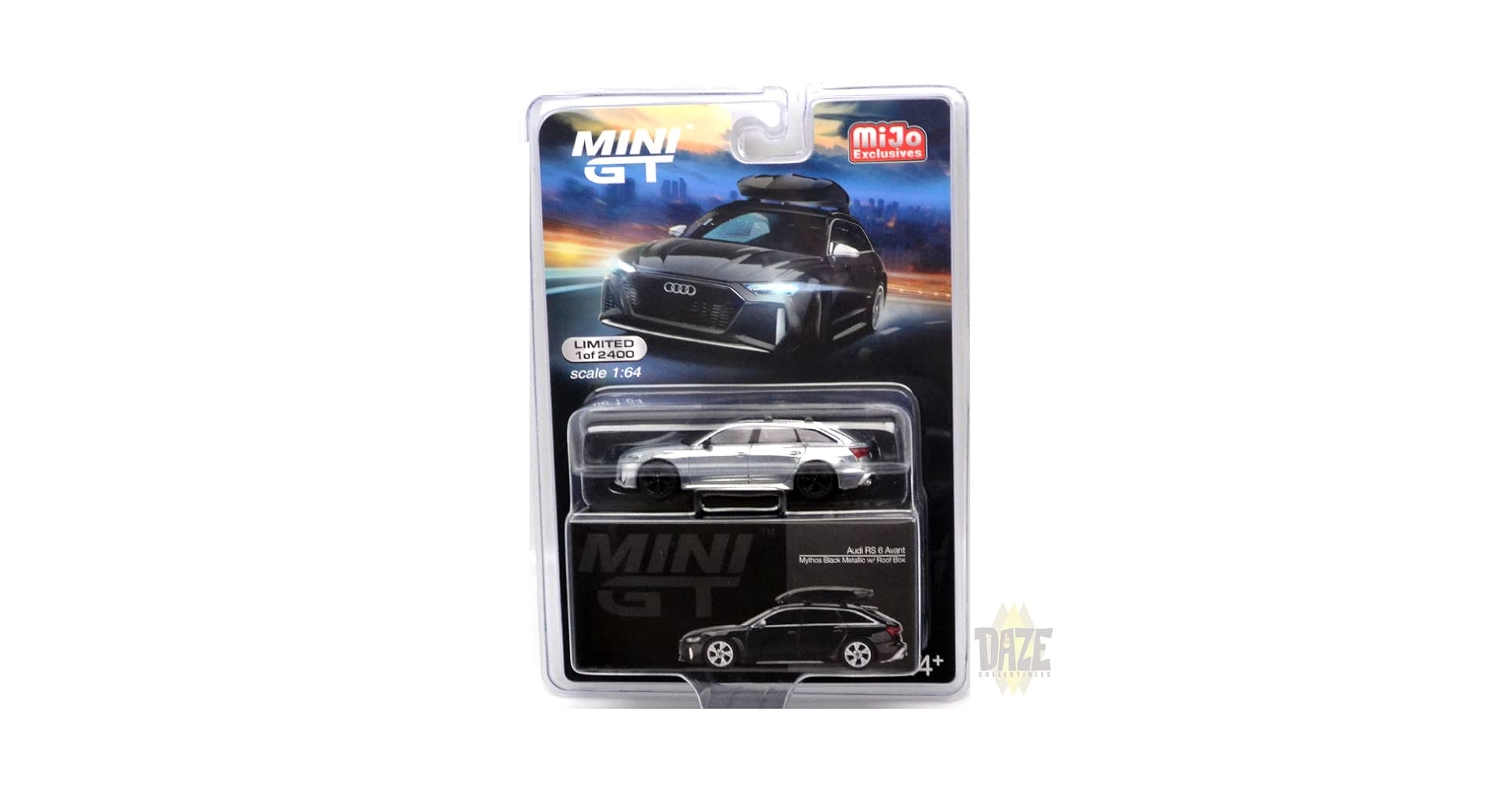 ミニカー MINI GT Audi RS 6 Avant Mythos Black MINI GT 1:64 Audi RS 6 Avant Mythos Black Metallic Model Car
