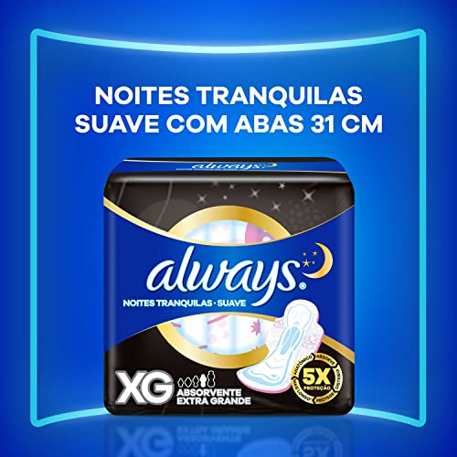 Always Absorventes Noites Tranquilas Suave Xg 26 Unidades