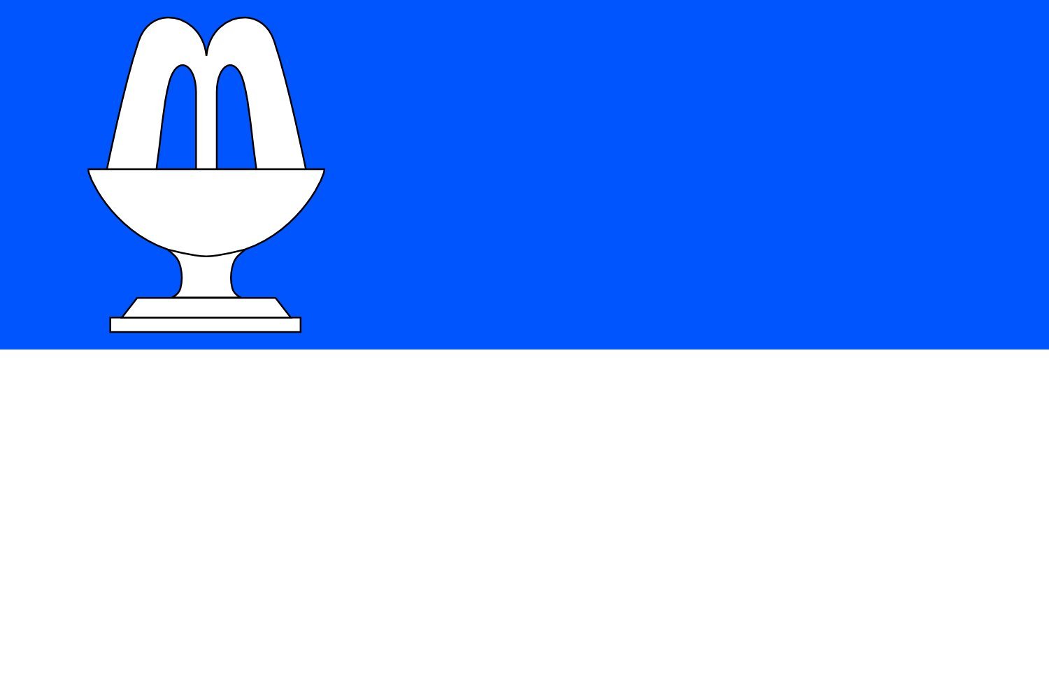 Drapeau Janské Lázně avec blason héraldique grand format pour mât de mairie