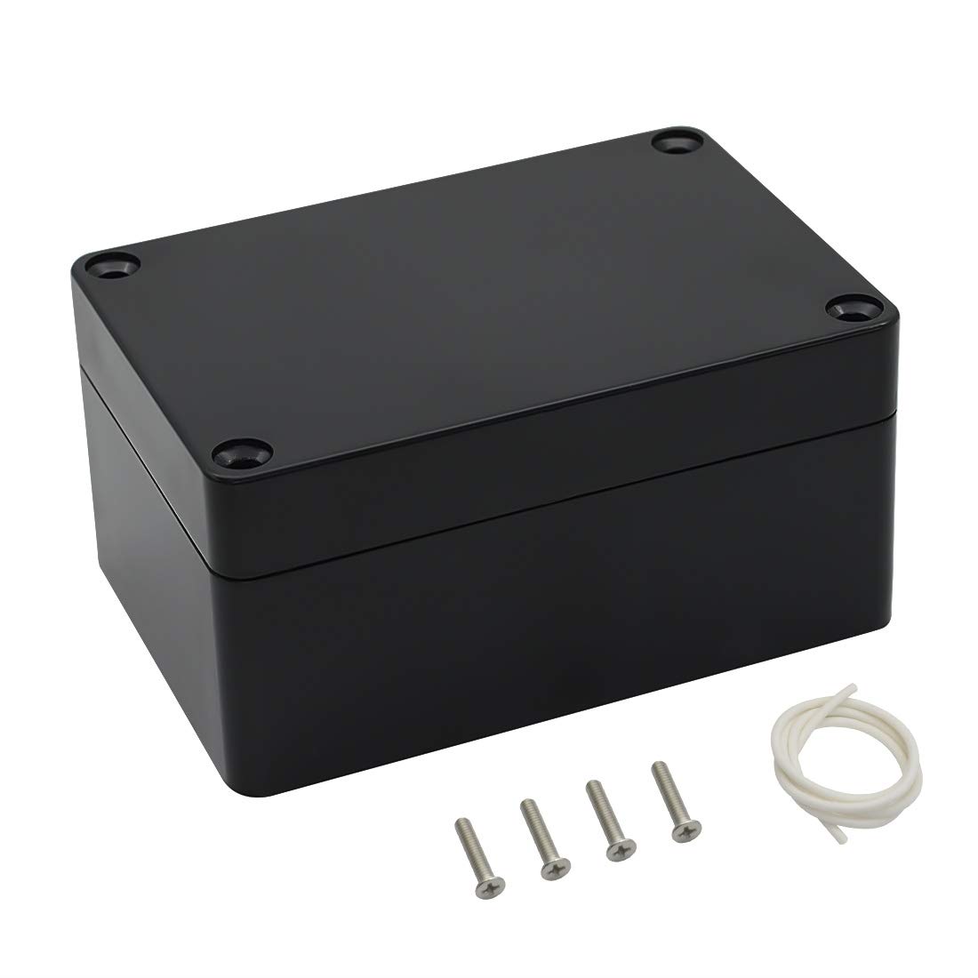 LeMotech Junction Box IP65 Waterproof Project Box Dustproof ABS Plastic Electrical Boxes Universal Enclosure for Electronic Black 3.93x 2.68x 1.97 inch (100 x 68 x 50 mm)(Pack of 1)