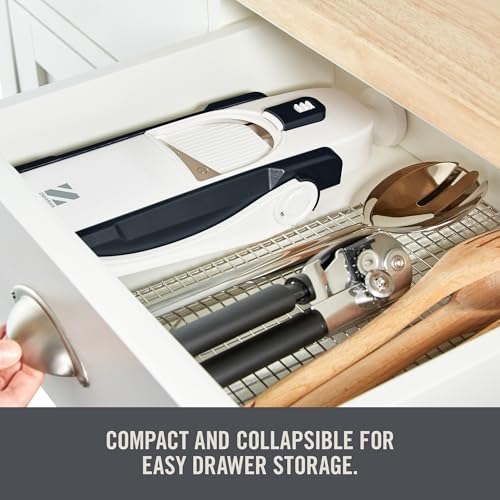 Zakarian by Dash Safe Slice® Mandoline - Features Thickness Adjuster, Stainless Steel Blades, and Foldable, Easy-To-Store Design - Black by DASH - Image 5