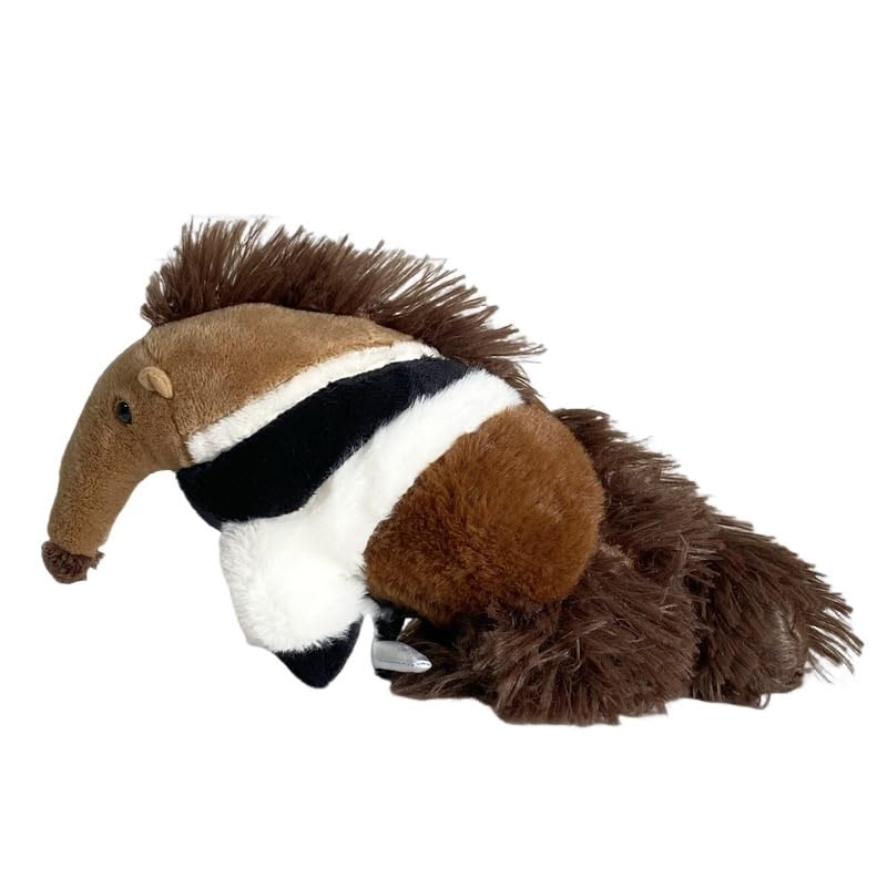 Fourmilier en peluche de qualité supérieure avec finitions soignées et texture velours