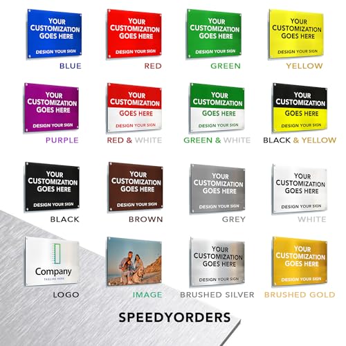 image for SPEEDYORDERS Custom Outdoor Metal Signs, Personalized Aluminum Signs, 