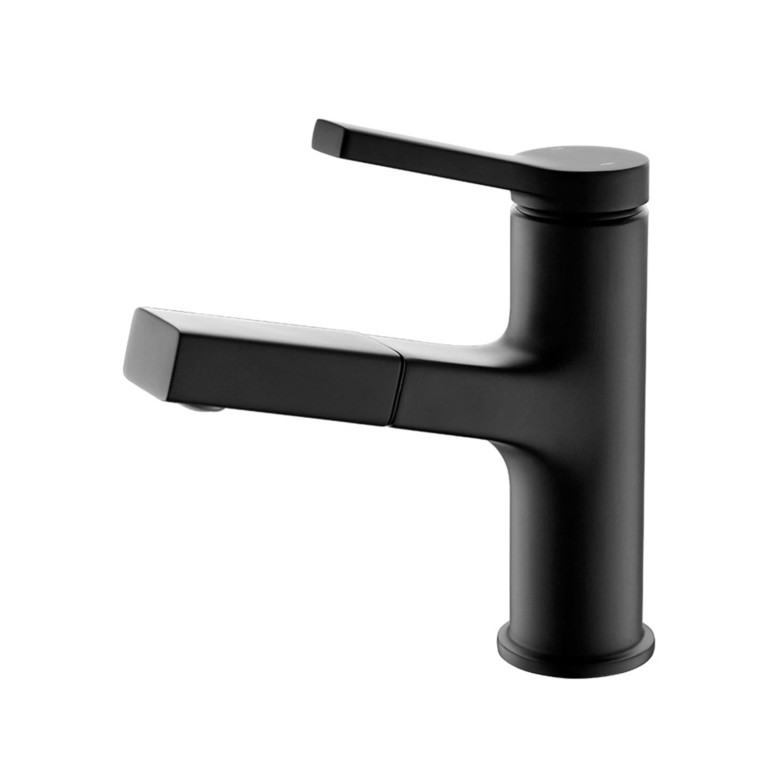 Grifo de baño con rociador extraíble, Grifo de Lavabo de baño de latón, Grifo Mezclador de Lavabo de Agua fría y Caliente, Grifo de Lavabo de una Sola manija, Grifo de Lavabo de Recipiente, Gris