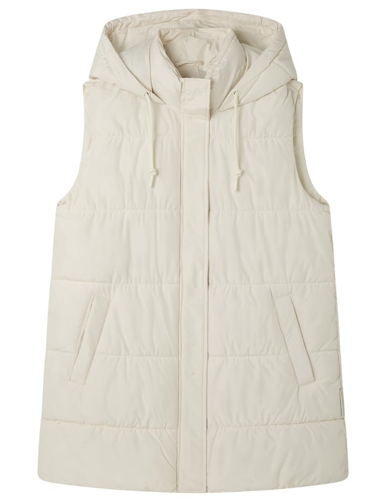 SPRINGFIELD Puffed Vest With Hood And Front Placket And Cord In Hood With Recycled Padding Insulation Vena Inflada Mujer