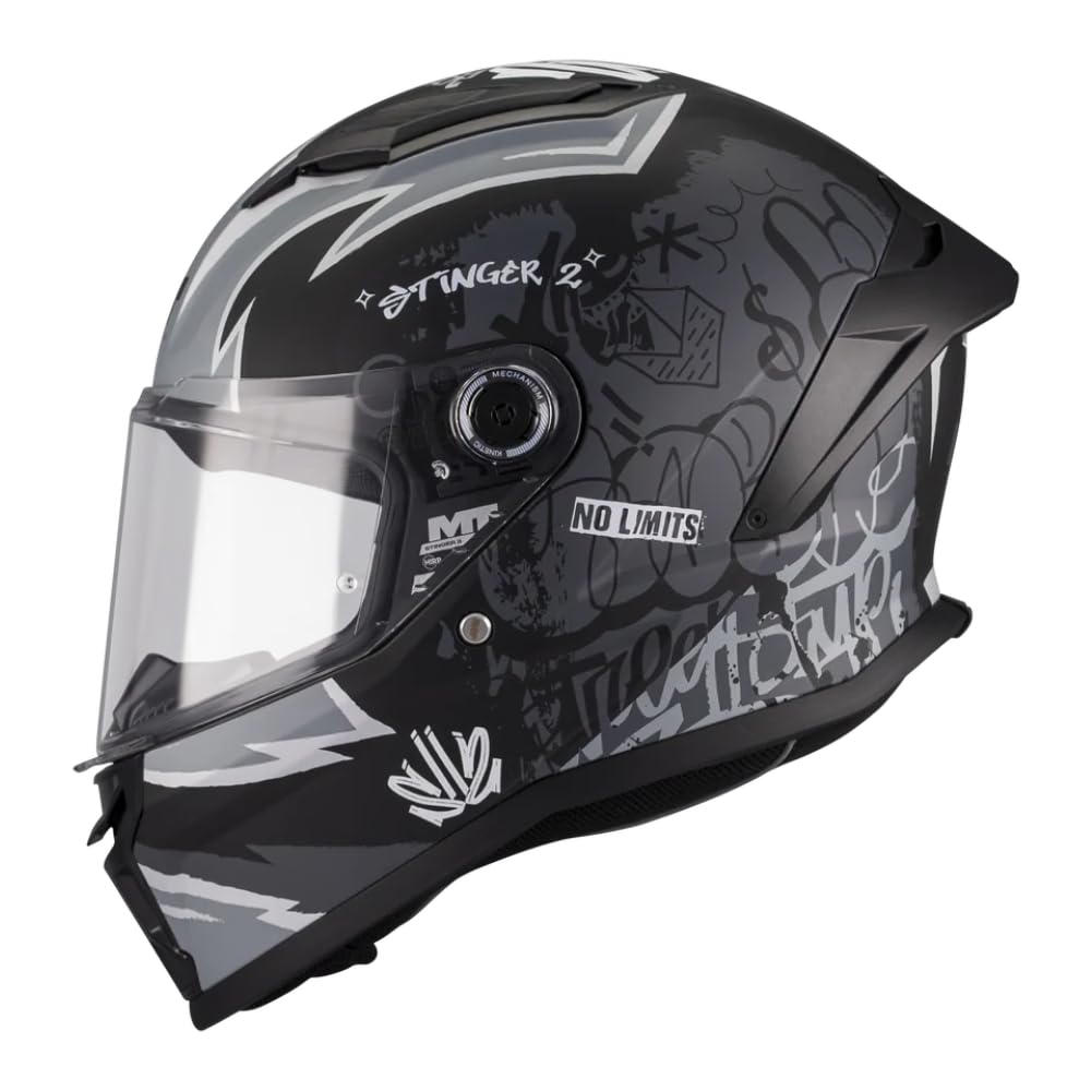 Mt Casco Infantil Stinger 2 Tagger Negro/gris Sy