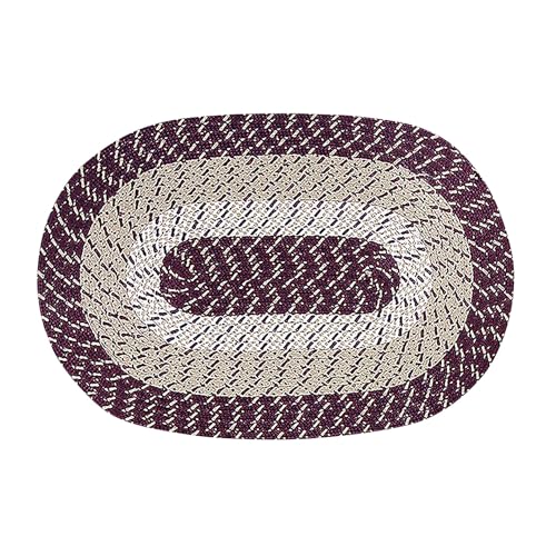 Better Trends BRCB2030BUS Country Braid Collection Is Durable And Stain Resistant Reversible Indoor Area Utility Rug 100% Polypropylene In Vibrant Colors, 20 Inch X 30 Inch Oval cover