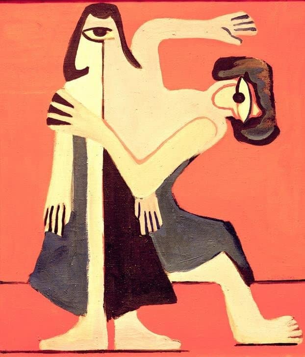 Tableau Danse masquée Ernst Ludwig Kirchner affiche impression d'art sur toile 60x90
