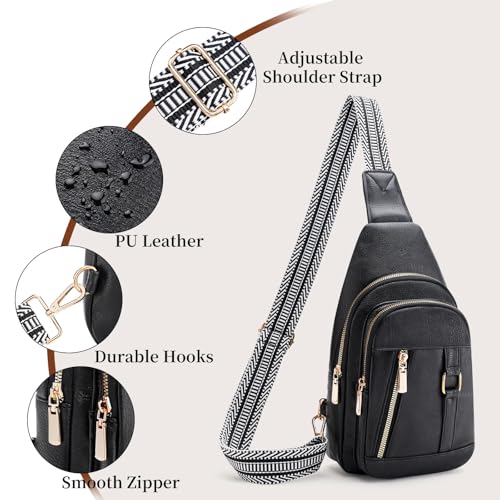 FALAN MULE Sling Bag Pu Leather Crossbody Bags for Women Trendy Chest Sling Purses Fanny Packs4