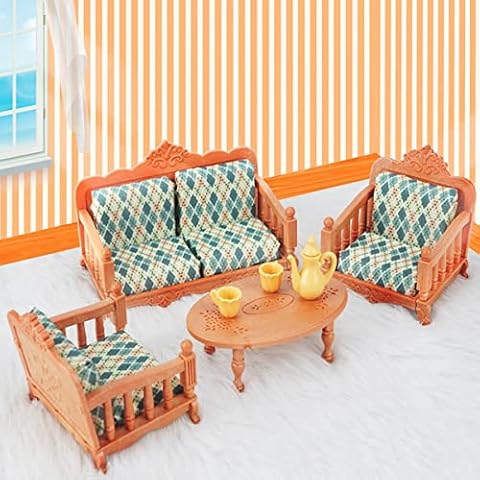 KARLOR 7pc Dollhouse Miniature Furniture Set Cover