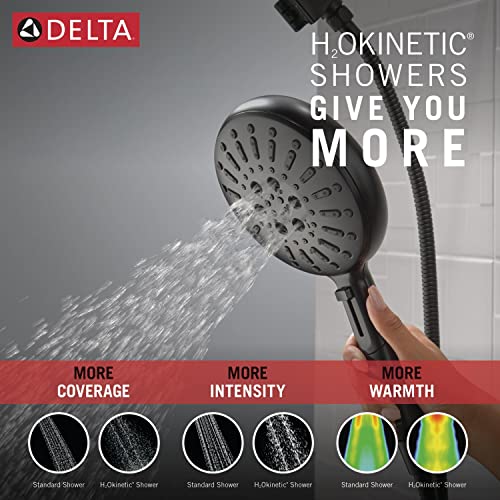 Delta Faucet 7-Spray SureDock Magnetic Shower Head with Handheld Spray, Black Shower Head with Hose, Showerheads & Handheld Showers, Handheld Shower Heads, Hand Shower, Matte Black 59410-BL-PK - image 5