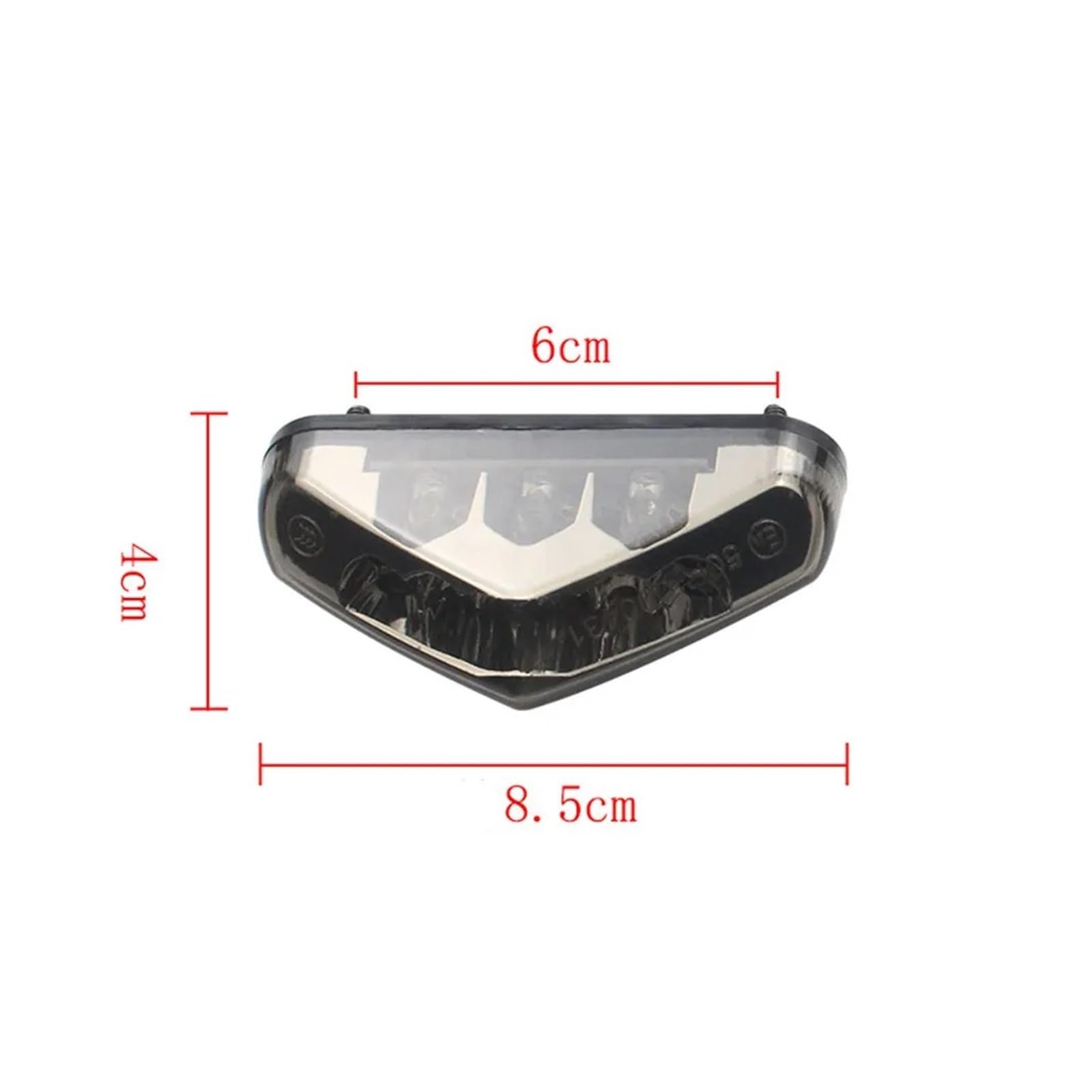 Feu Arrière Universel Moto Pour Dirt Bike ATV Chopper Scooter Pour Cruiser Moto Numéro Feu Arrière Pour LED D'immatriculation 12V Frein(1pcs Smoked MTWD01)