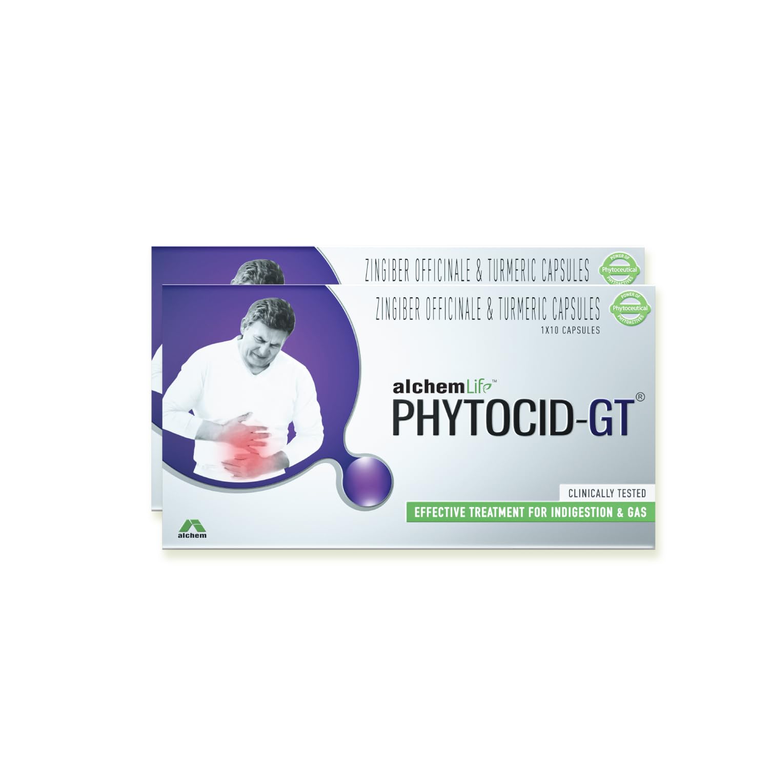 Capsules- Effective Treatment for Indigestion, Heartburn, Gas & Acidity | Natural & Clinically Tested | Non-Habit Forming | Pack of 2 (20 Capsules)