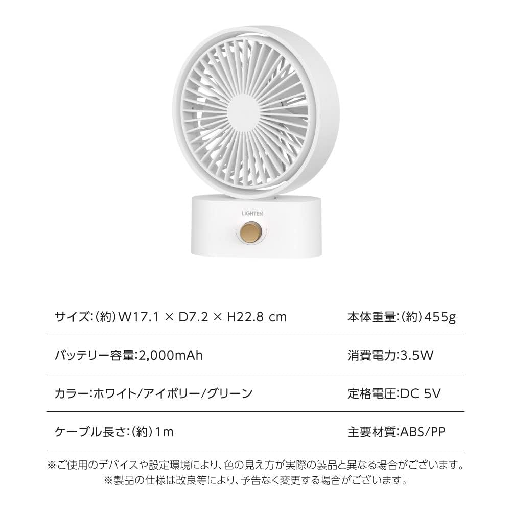 Amazon | 【アドアプス 】卓上扇風機 首振り 静音 小型 usb 充電