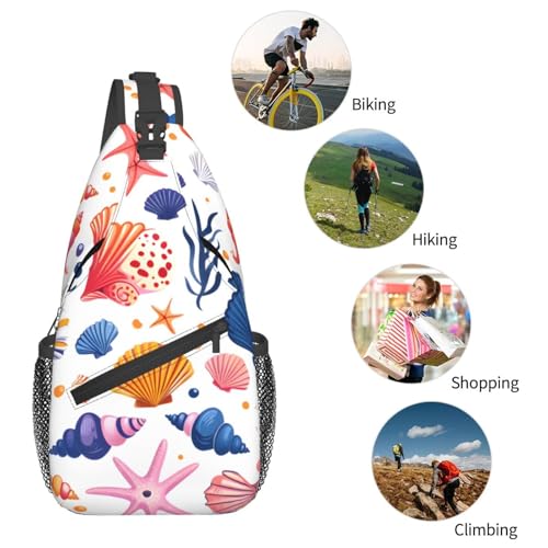 Bolso bandolera Cartoon Ocean Starfish para viaje y deporte miniatura 6