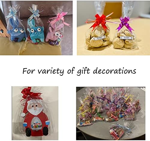 DARENYI 100 Pcs Pull Bows,10 Colors Present Basket Pull Bows for Gift Wrapping for Christmas New Year Birthday Wedding Thanksgiving Party Ornament