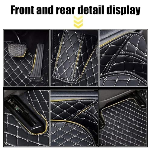 Alfombrillas de coche premium de piel sintética y acabado exclusivo para Volkswagen Golf VII LHD 7