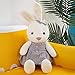 Joli Jouet en Peluche Lapin Oreiller poupée Lapin poupée Lapin Blanc apaiser poupée Cadeau d'anniversaire 87 cm Gris