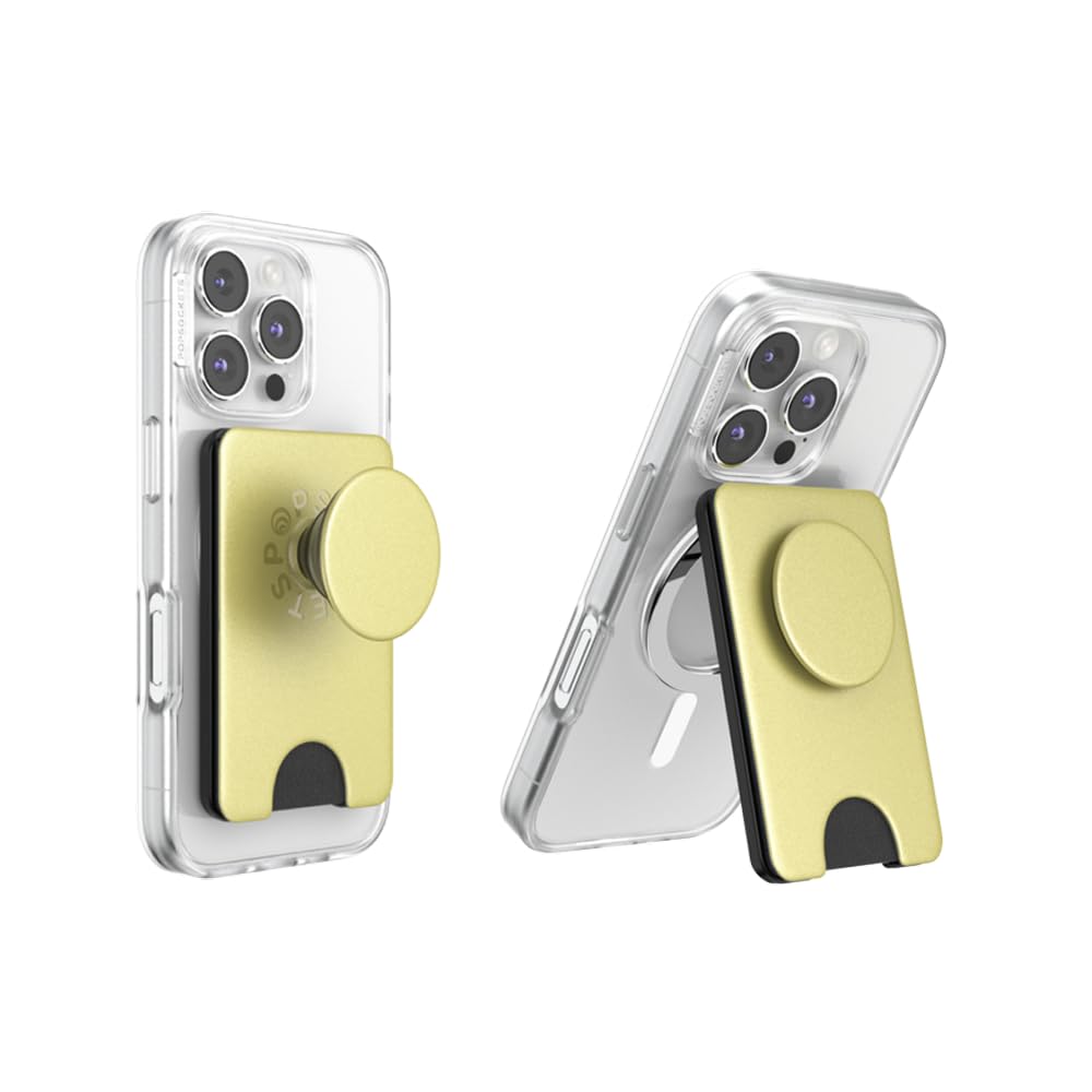 PopSockets Kick-Out Wallet for MagSafe, Kickstand- Painted Gold