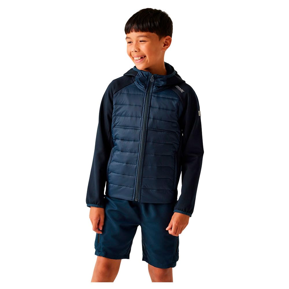 Regatta Kids' Kielder IX Hybrid Jacket with Extol Stretch panel inserts & synthetic Warmloft down-touch insulation, perfect for hiking, walking & outdoor activities