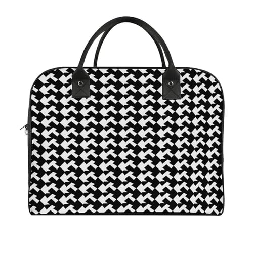 Maletín negro estilo pata de gallo para laptop miniatura 3