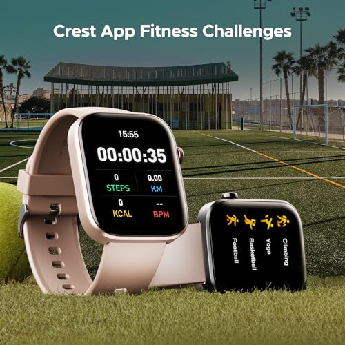 Image of boAt Storm Call 3 w /Turn-by-Turn Navigation, 1.83 inch (4.6 cm) HD Display, Bluetooth Calling, Crest+ OS, QR Tray, Watch Face Studio, Coins, Emergency SOS Smart Watch for Men & Women(Cherry Blossom)