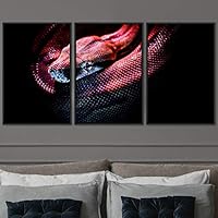 3 Piece Framed Canvas Wall Art Snakes Canvas Prints Home Artwork Decoration for Living Room,Bedroom - 16