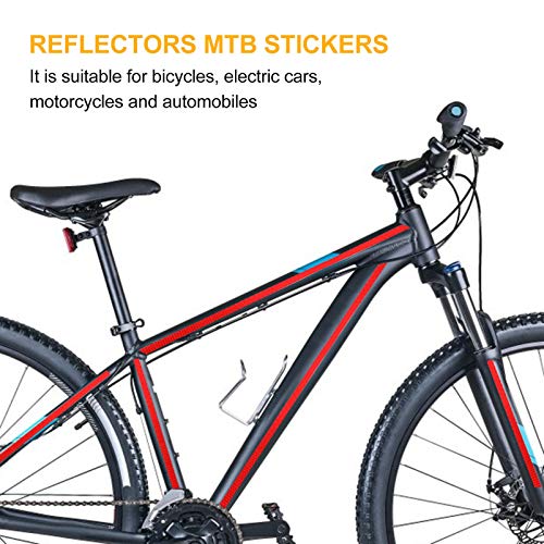 BESPORTBLE 8 Rolos de Bicicleta Noctilucence Luminosa Mountain Bike Fita Reflexiva Decalques Para No