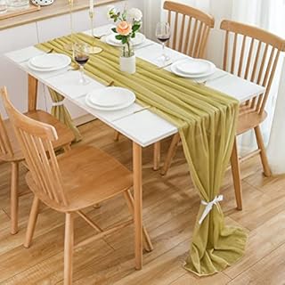 CHUQING Chiffon Table Runner Wedding Decoration Table Decoration Wedding Decoration for Birthdays Gold 300 x 70 cm