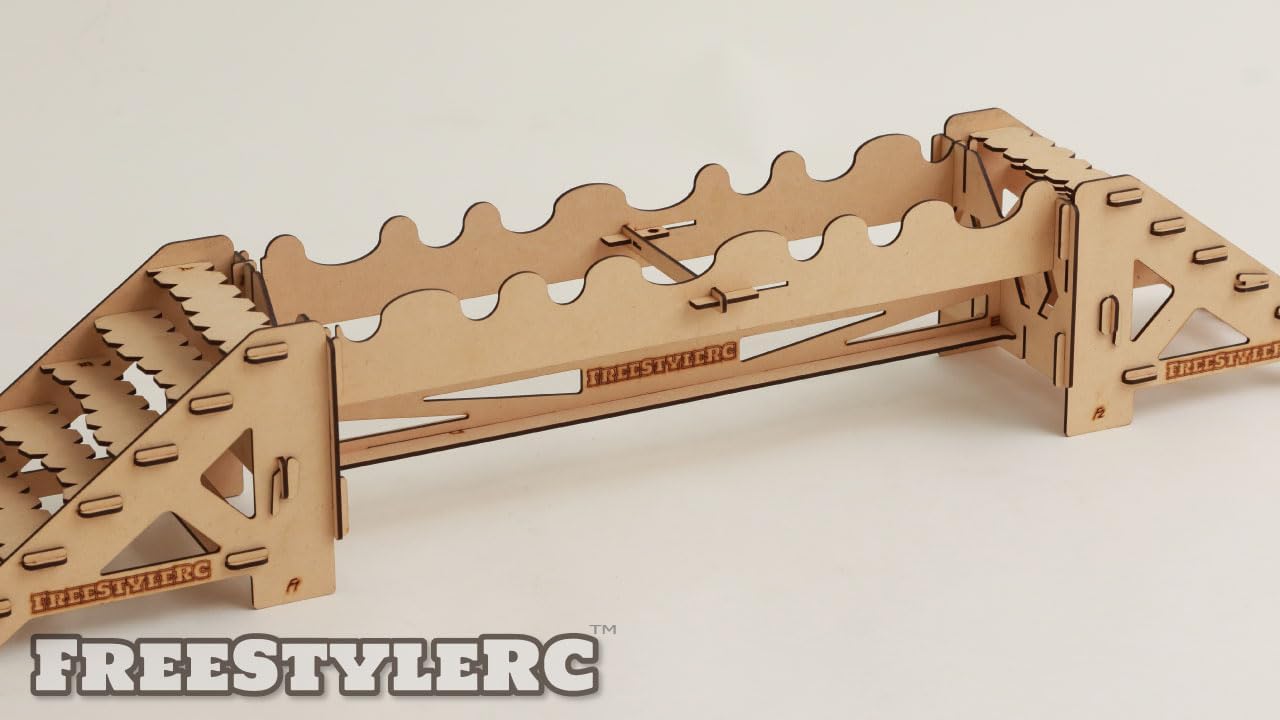 FreeStyleRC FS-003,Beams＆Stairs Obstacle,1/18 1/24 RC Crawler,Wooden kit that Requires Assembly