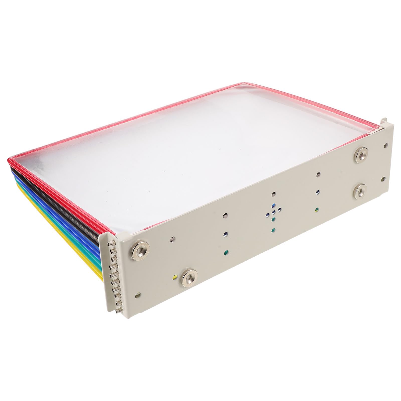 HEMOTON Magnetischer Briefablage Organizer mit 10 Fächern für A4 Dokumente Platzsparendes Design aus Eisen und Pvc für Home Office und Unterricht