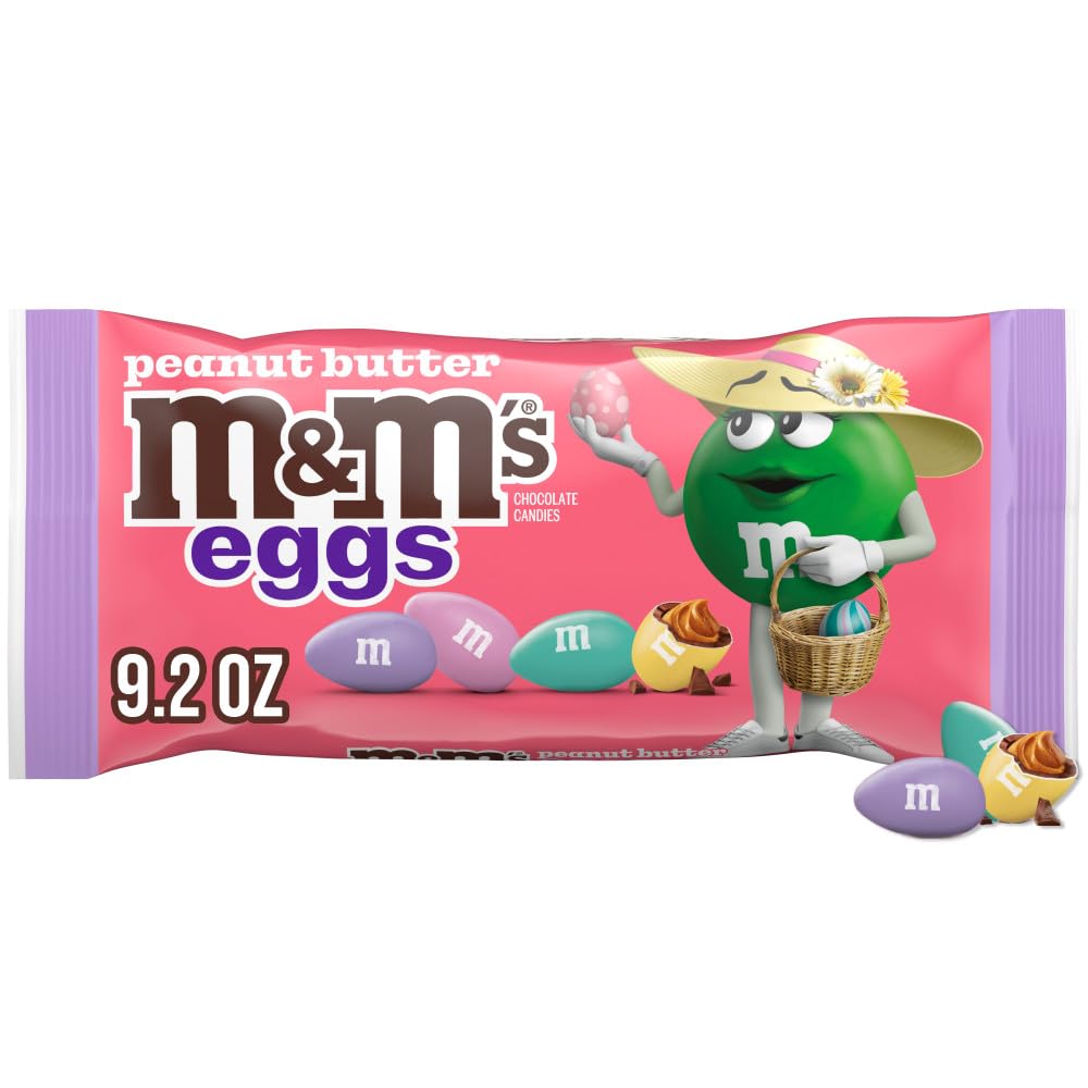 M&M'sPeanut Butter Chocolate Eggs, 9.2 oz Bag