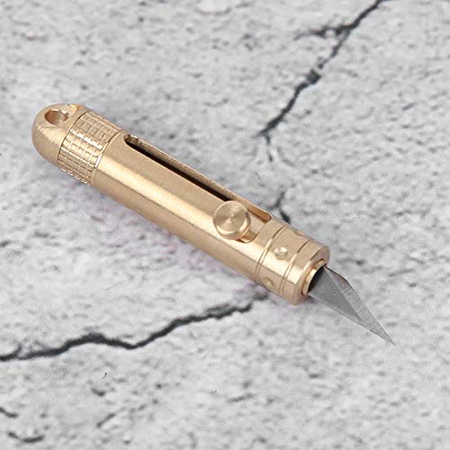 Canivete, Canivete de papel de corte requintado porta-chaves, latão para cortar papel Defenda-se(Bra