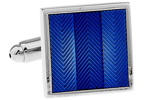 Set Mancornas Daesar Hombre Plateado y Azul miniatura 4