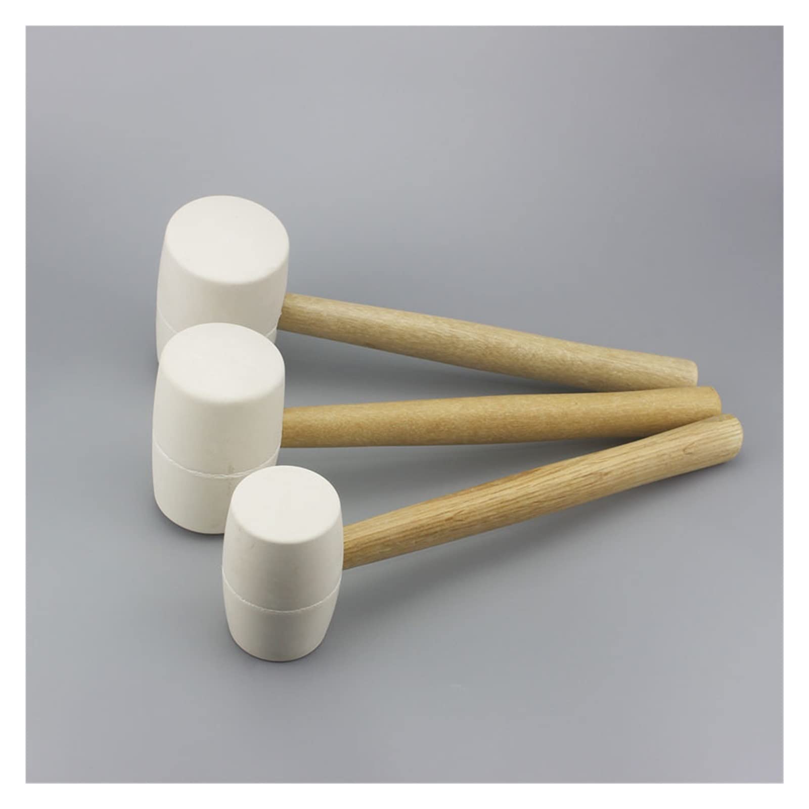 yaoqijie Pegamento cocido Martillo de goma Mango de madera Martillo de goma Martillo for decoración de azulejos e instalación de baldosas Martillo de goma blanco lasting ( Color : Rubber hammer-500g )