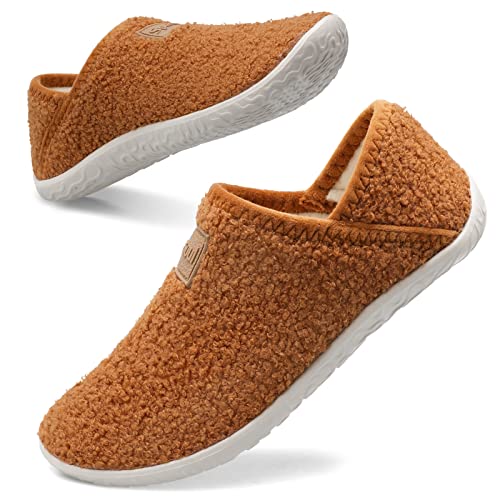 Image of Spesoul Fuzzy House Slippers for Women Men Indoor Closed Back Lightweight Cozy Faux Furry Lining Barefoot House Shoes Slipper Socks for Bedroom Home Office Yoga Outdoor Walking Shoes