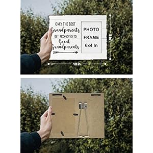 Fondcanyon only the best grandparents get promoted to great grandparents picture photo framegreat grandparents baby announcement pregnancy picture framesgreat grandma grandpa gifts 4×6 inch photo  urban country home decor