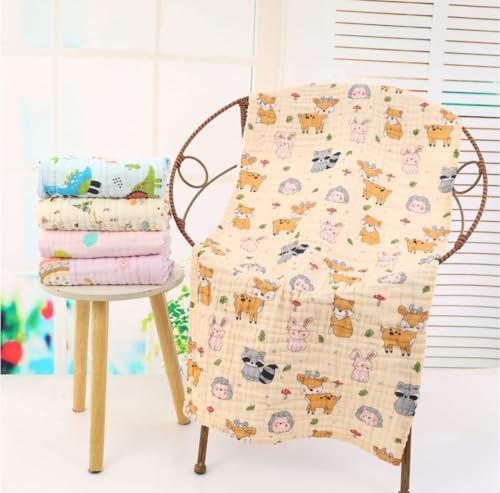 Image of Muslin Cotton Printed Bath Towel for Babies Cotton Super Soft Towels for Newborn Baby Highly Absorbent Bathing Towel,Kids Boys and Girls Size 50 x 100 cm (Multicolor Printed (Pack of 1))