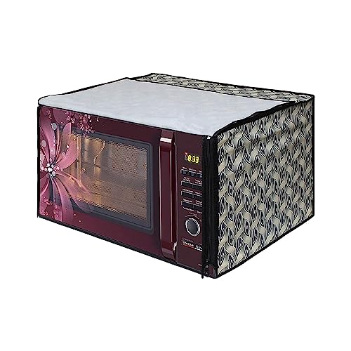 Image of DREAM KING Stylish Design & Printed Microwave Oven Cover Full Closure |waterproof & Dustproof Oven Cover Suitable for All Models - Multicolour SA69
