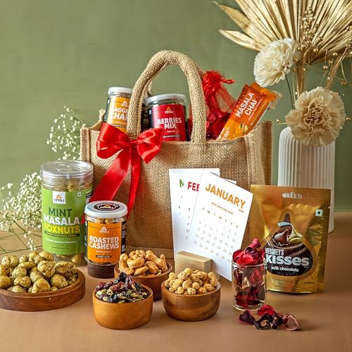 Omay Foods 11_Pcs The Good Vibes Jute Bag I Gifts for Employees, ...