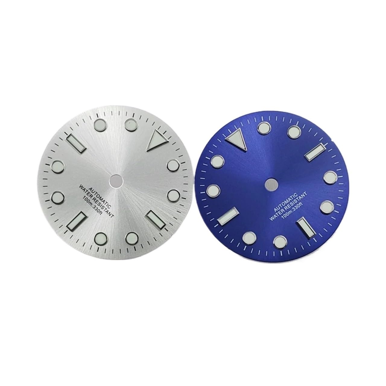1pc 29mm światło słoneczne tarcza zegarka Luminous Fit NH35 ETA 2824 2836 Miyota 8215 8205 821a Dg2813 3804 zegarki mechanizm automatyczny(Blue-Silver nail)