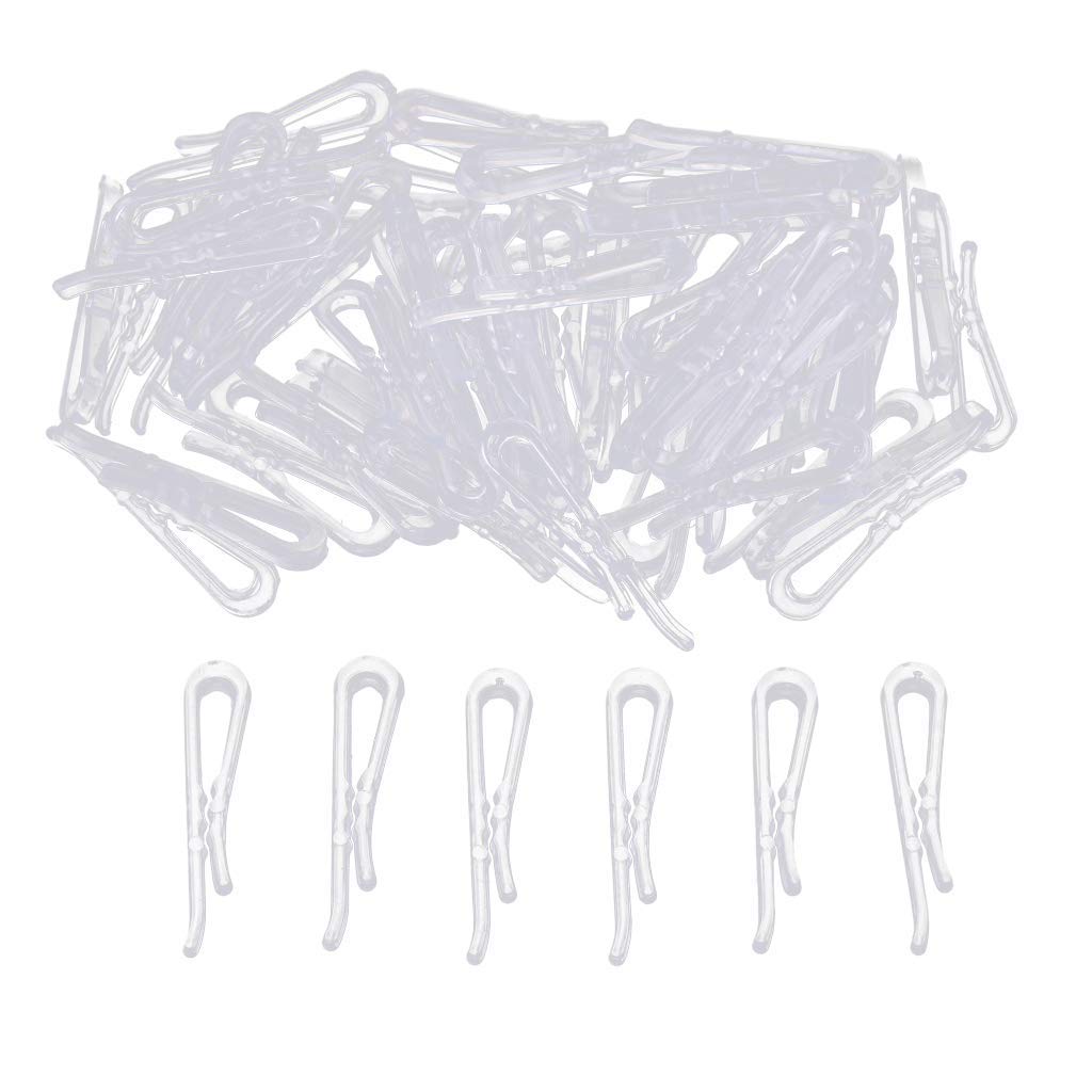 M Fabrics 200Pcs 40 * 3mm Plastic Clip with Teeth for Dress Shirt Garment Packaging DIY
