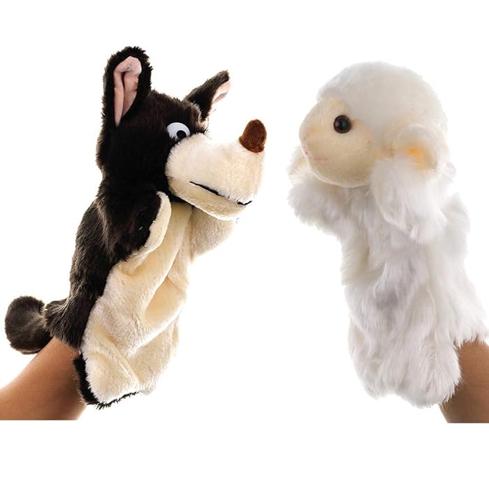 Buy EQLEF Animal Puppets, Realistic Sheep Wolf Puppet Soft Plush Hand