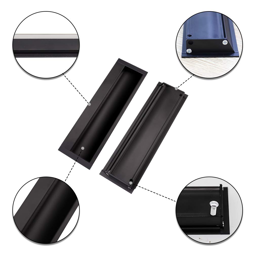 Maniglie Da Incasso Invisibili 2 Pezzi - Per Porte, Armadi E Cassetti 152x48 Mm - Foto 9